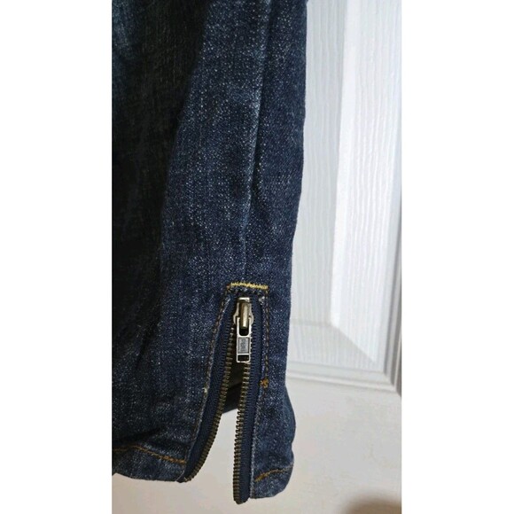 Gitano Womens Denim Jean Shorts Knee Length Below Long Modest Size 14 Dark Wash - Picture 8 of 14